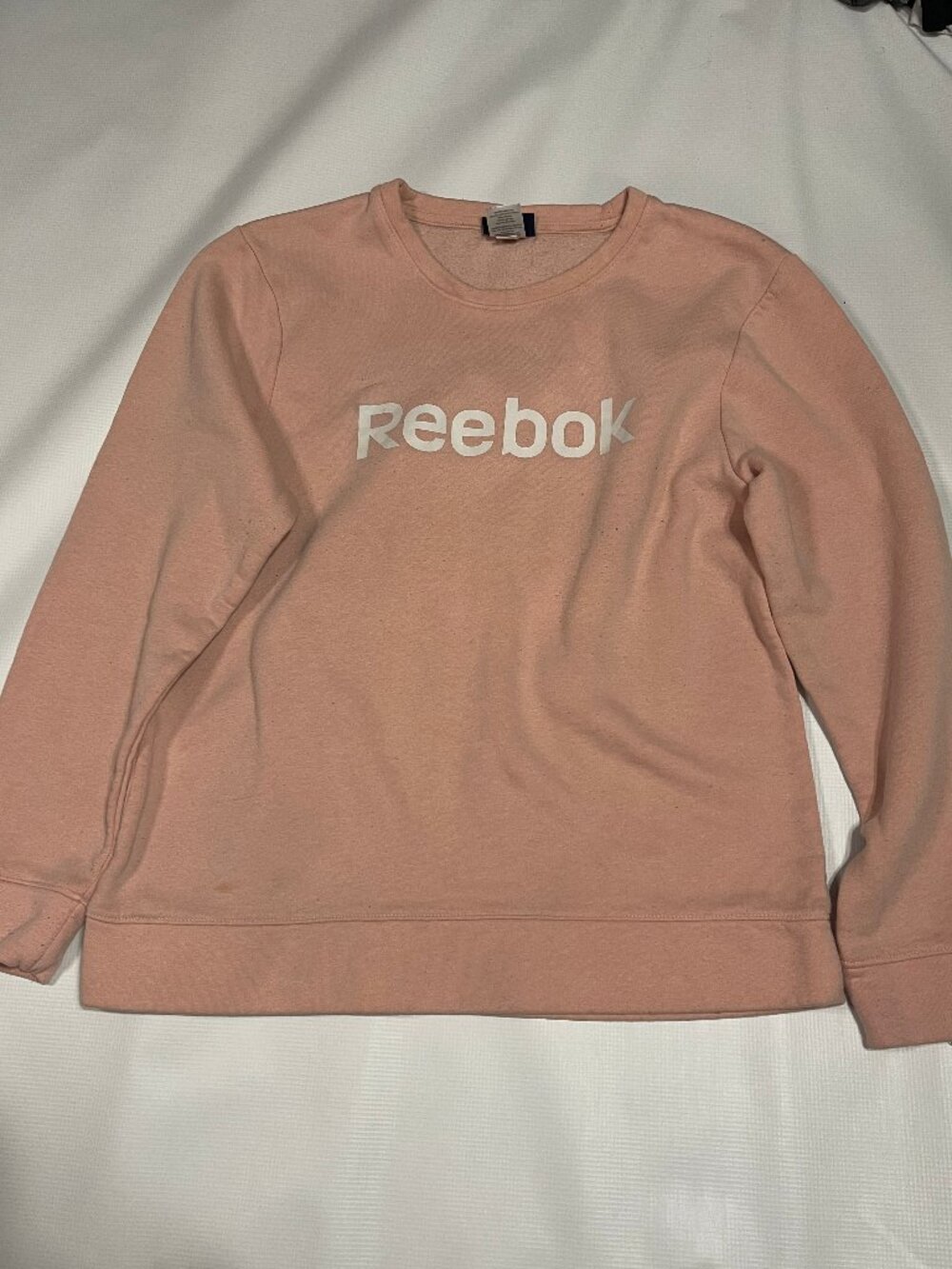 Reebok Women's Rose Pink Logo Crewneck Sweatshirt, Size XL